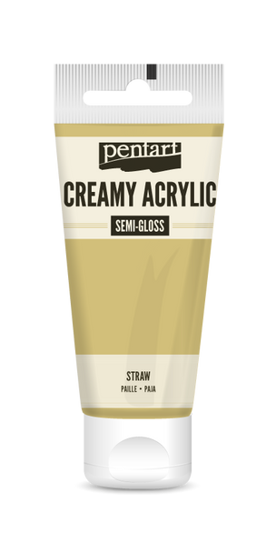 Creamy acrylic semi-gloss 60 ml straw