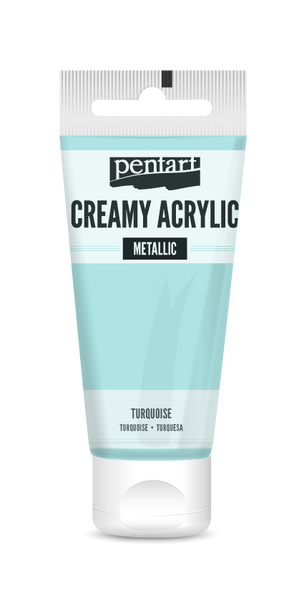 Creamy acrylic metallic 60 ml turquoise