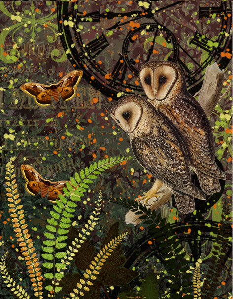 Ninny's Napkins -Owl Pair- Tear Resistant Tissue Paper - Size A3