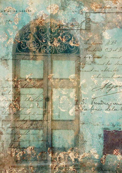 Antique Door with Scrollwork