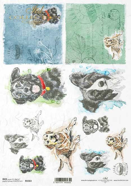 ITD Rice Paper Dog Portraits A4