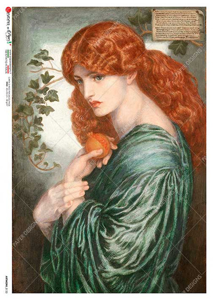 Paper Designs Rice Paper Rossetti Proserpine Artwork 0133