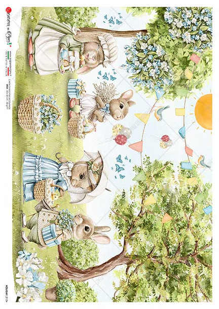 Paper Designs Rice Paper Easter Picnic Holiday 0124