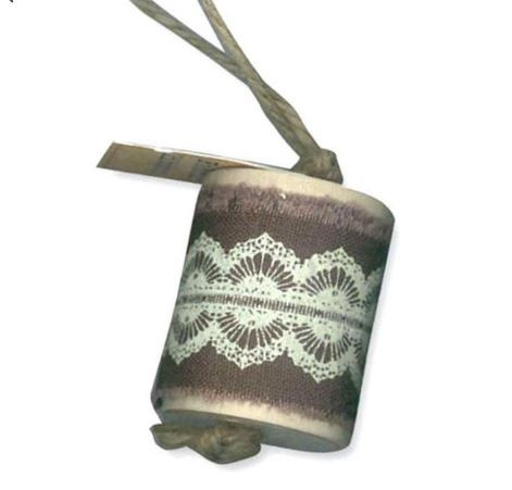 Stamperia Fabric Printed Ribbon - Brown Lace