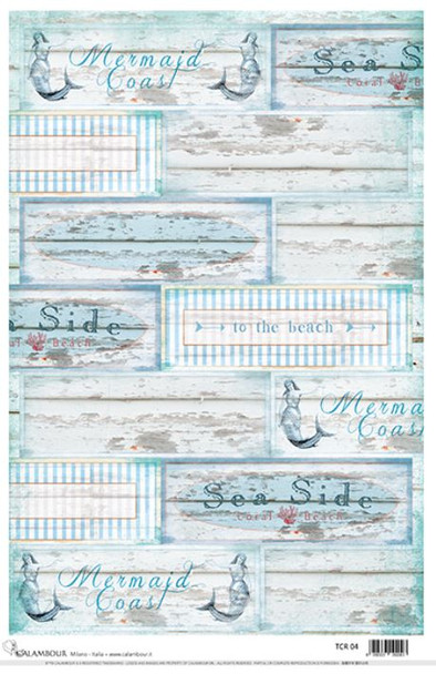 Calambour Mermaid Coast Seaside Coastal A3 Plus Rice Paper