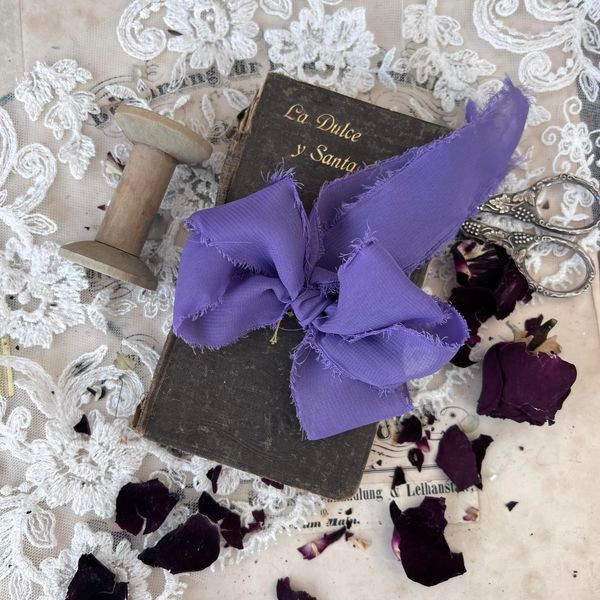 Silk Chiffon Ribbon Violet