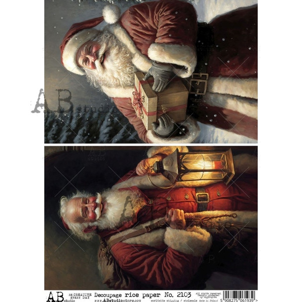 AB Studios 2 Santas (AI) Rice Paper
