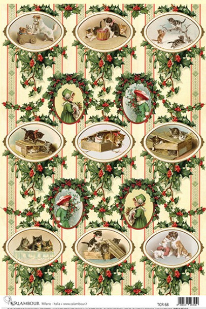 Calambour Kittens Holly and Stripes Rice Paper A3 Plus