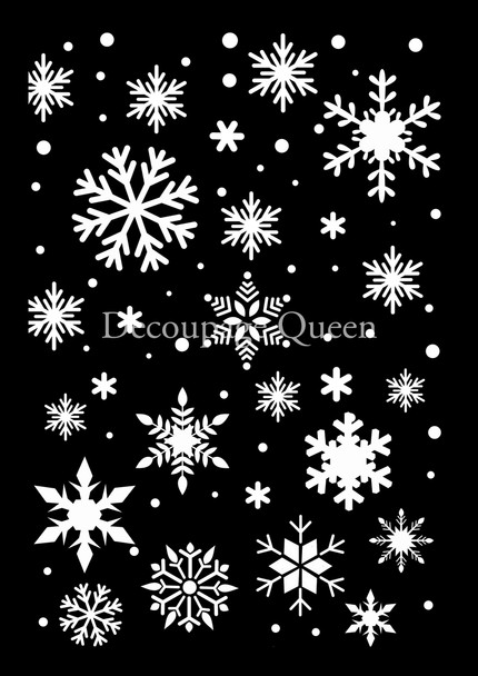 Falling Snowflakes Stencil
