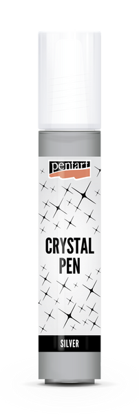 Pentart Crystal pen 30 ml silver