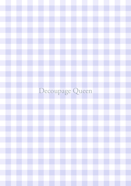 Decoupage Queen Purple Gingham Rice Paper