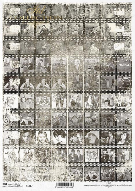 ITD Collection Vintage Movie Reels A4 Rice Paper