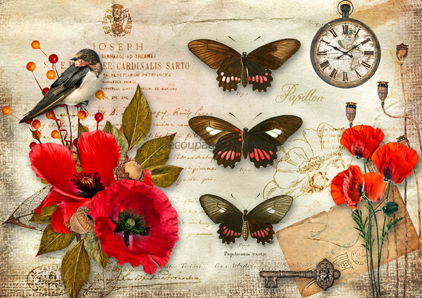 Decoupage Queen Papillon Poppies