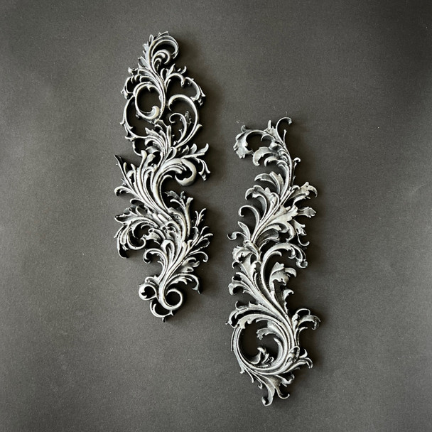 LaBlanche Curved Ornaments silicone mould with two mirrored flourishes