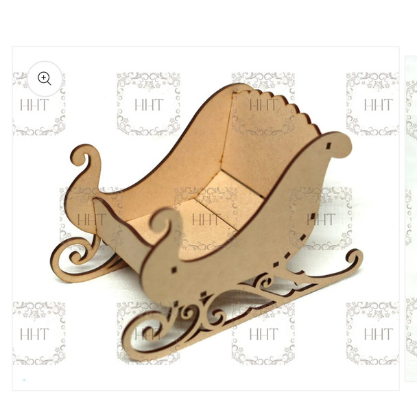 Handcrafted Holiday Traditions MDF Santa Sleigh