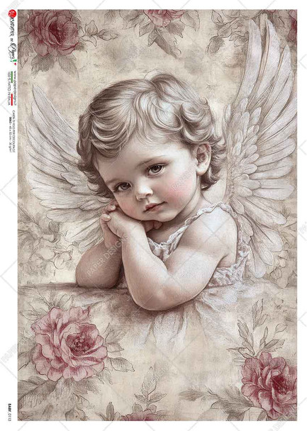 Paper Designs Baby Shabby Chic Style Angel Rice Paper