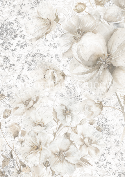 Decoupage Queen Rice Paper - Dainty and the Queen - Delicate Flower