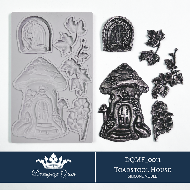 Decoupage Queen Silicone Mould - Toadstool House - Limited Edition