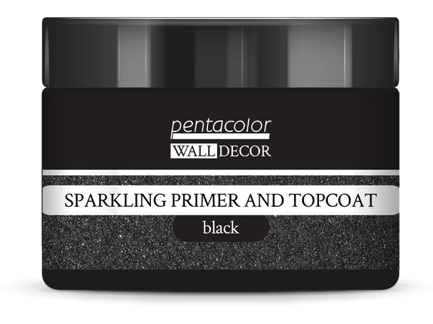 Pentart WD Sparkling Primer and Topcoat 150 ml black