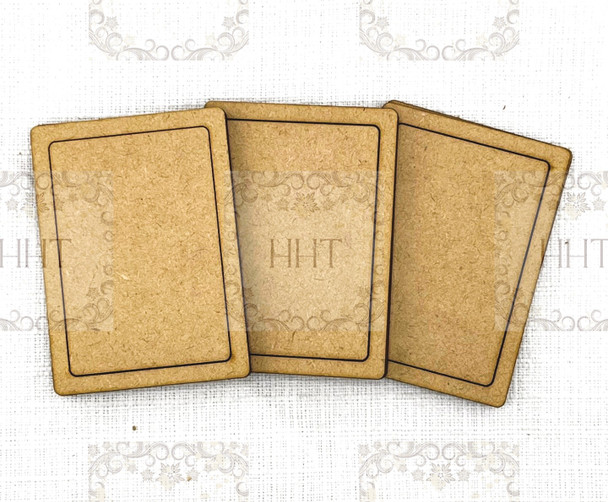 HHT MDF Set of 3 Framed ATC Cards 2.5" x 3.5"
