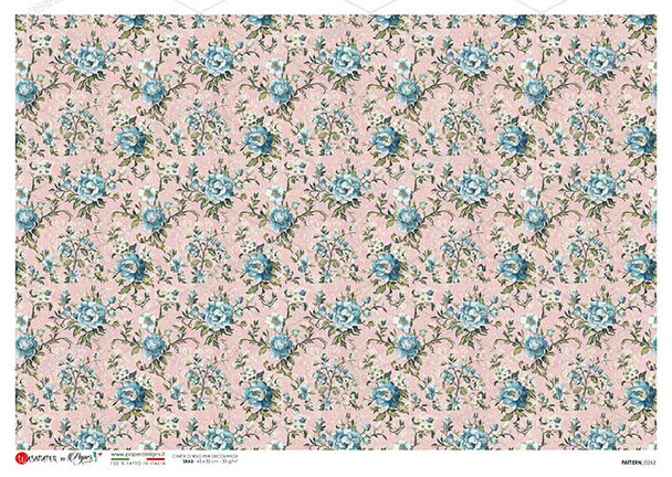 Paper Designs Pink and Blue Small Forals Rice Paper