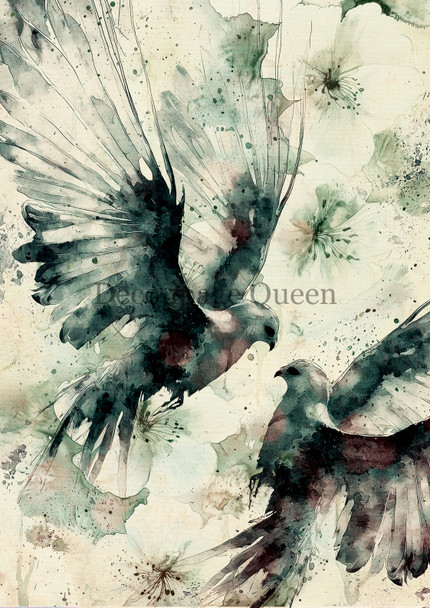 Decoupage Queen Andy Skinner Wings of a Dove Rice Paper