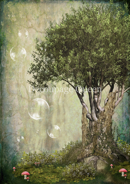 Large Format - Decoupage Queen  Rice Paper - Magical Tree