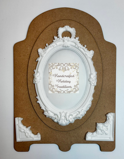 MDF Vintage Plaque w/ Oval (Fits Large Pendant Mould LBMF128)