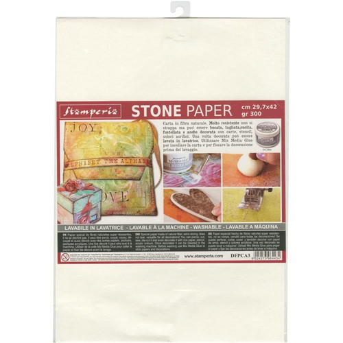 Stamperia Washable White Stone Paper A3