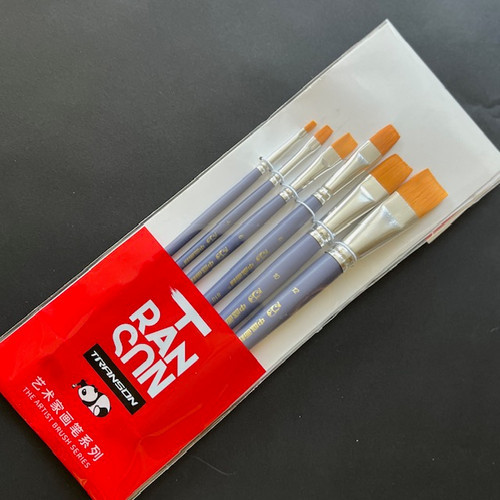 Golden Taklon Set of 6 Art Brushes