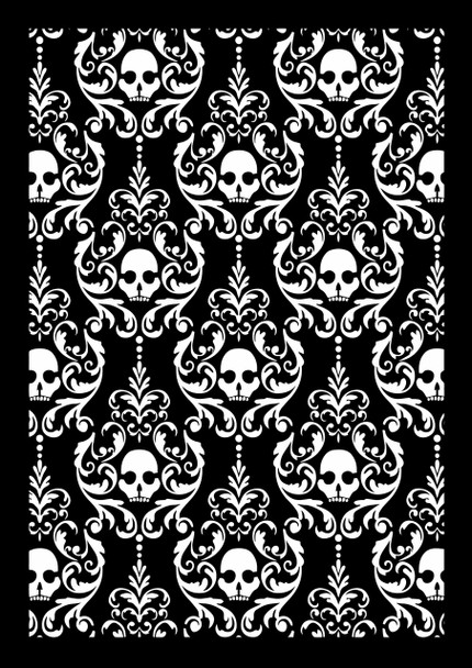 Decoupage Queen Elegant Skulls Stencil