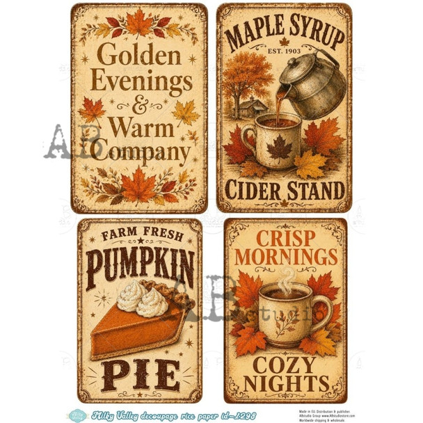 Decoupage rice paper A4 Milky Valley ID-1298