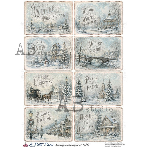 Le Petit Paris decoupage rice paper no 826