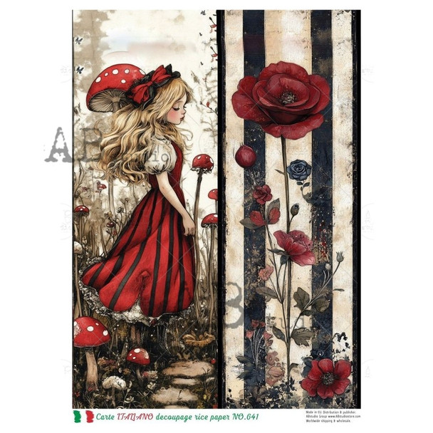 Decoupage rice paper Carte Italiano NO.641
