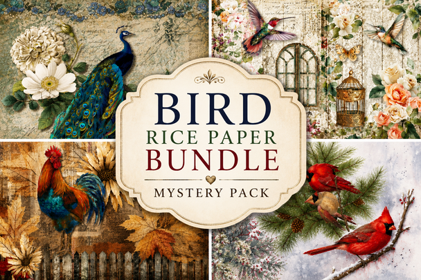 Bird Rice Paper Mystery Bundle Pack