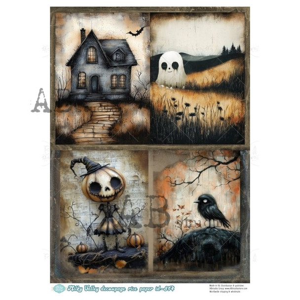 Decoupage rice paper A4 Milky Valley ID-854