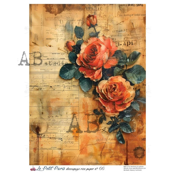 Decoupage rice paper Le Petit Paris A4 ID-66