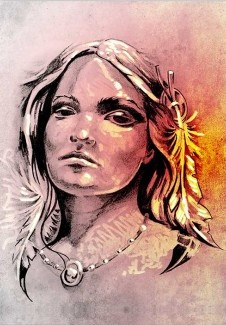 Paper Designs Native American Woman