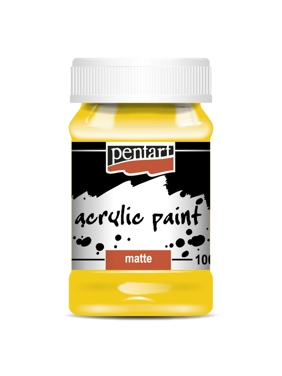 Acrylic paint matte 100 ml sun yellow