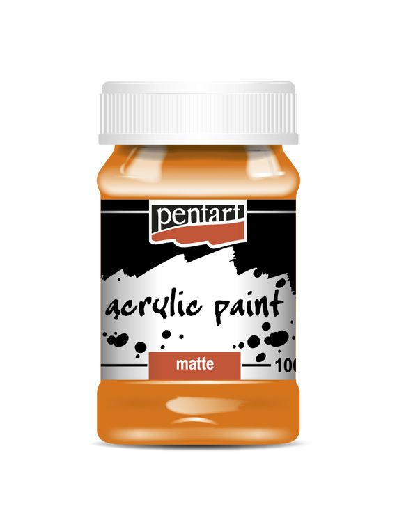 Acrylic paint matte 100 ml orange