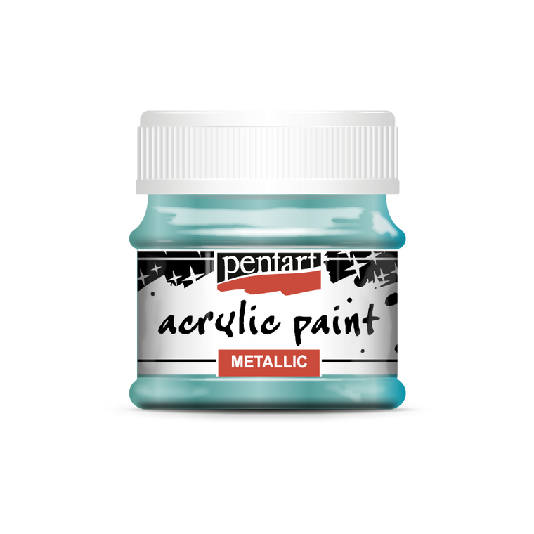 Acrylic paint metallic 50 ml turquoise