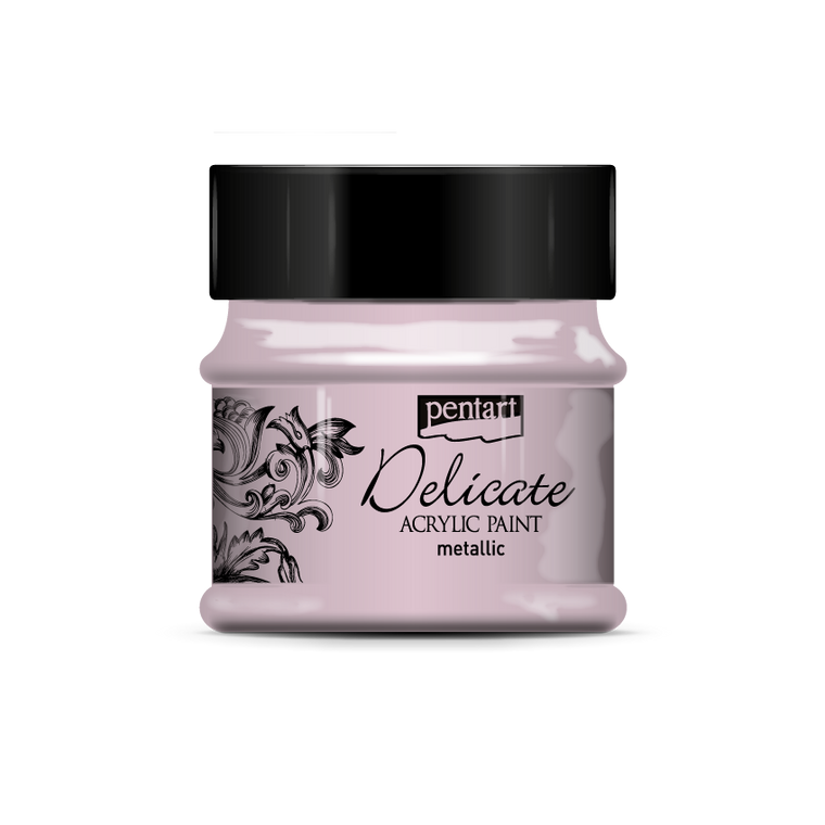 Delicate metallic acrylic paint 50 ml purplish silver