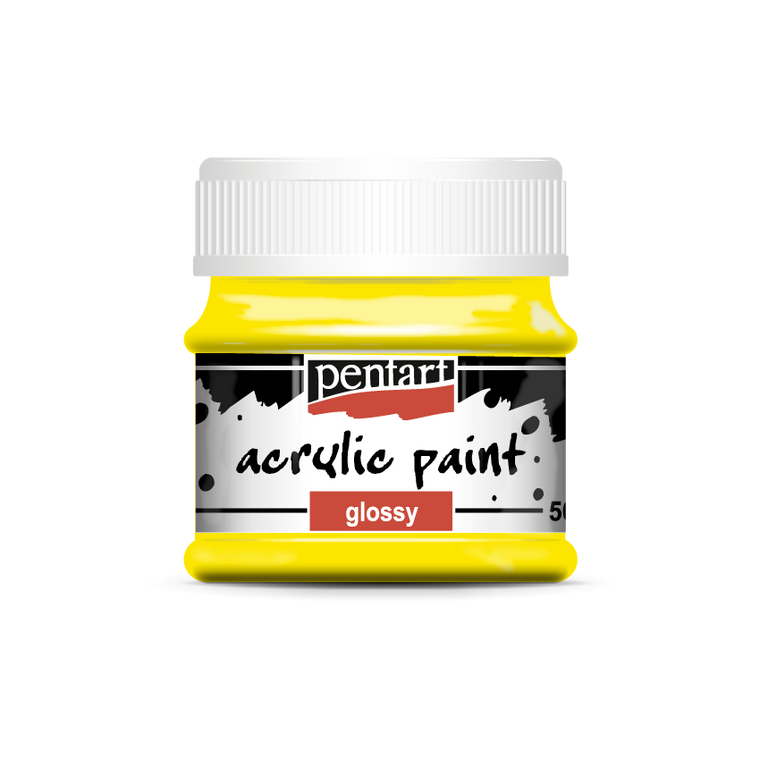 Acrylic paint glossy 50 ml yellow