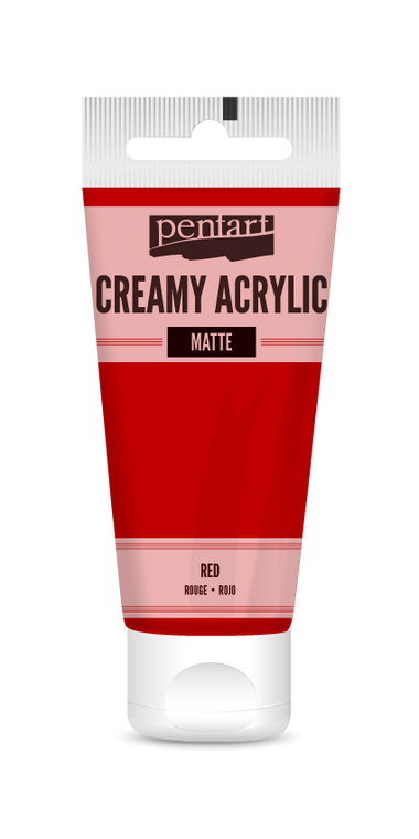 Creamy acrylic matte 60 ml red