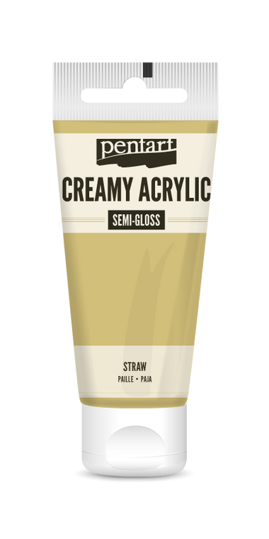 Creamy acrylic semi-gloss 60 ml straw