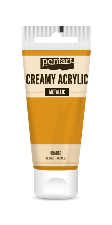 Creamy acrylic metallic 60 ml orange