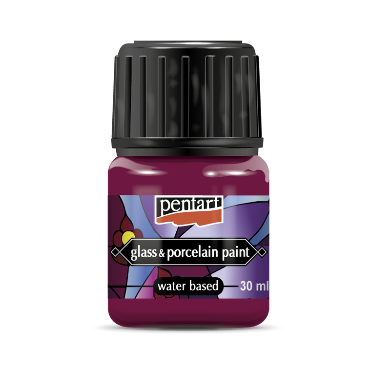 Pentart Glass and Porcelain Paint 30 ml Magenta