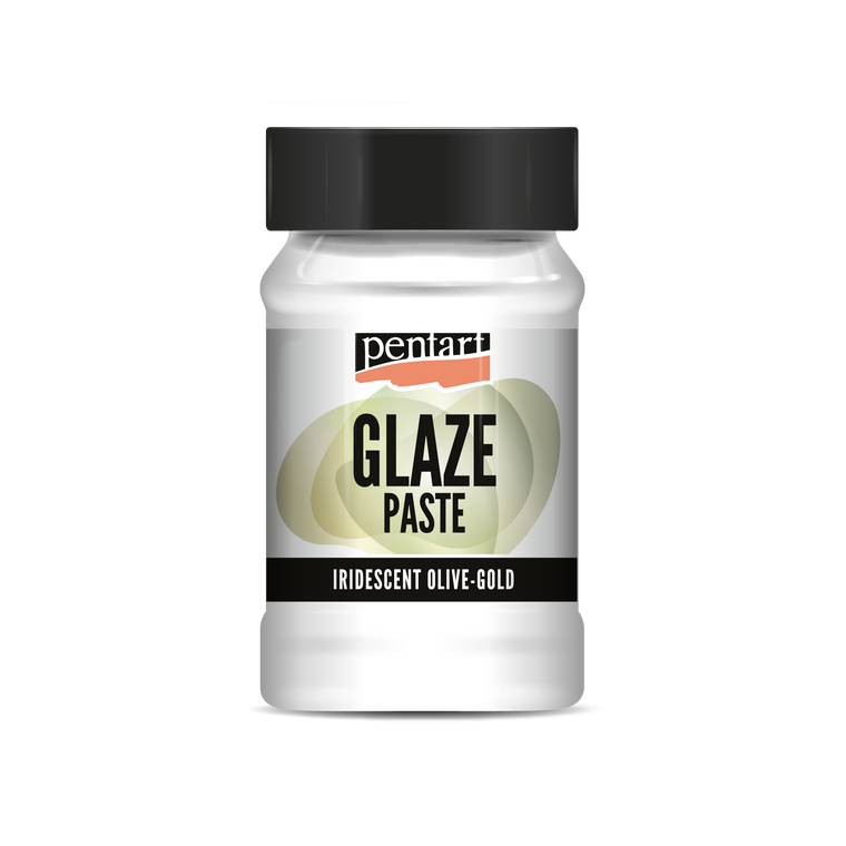 Pentart Glaze paste 100 ml iridescent olive-gold