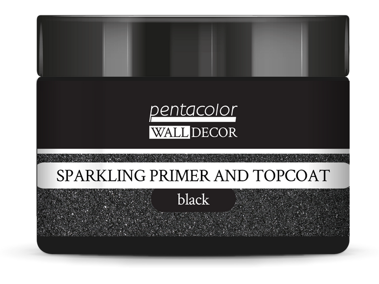 Pentart WD Sparkling Primer and Topcoat 150 ml black
