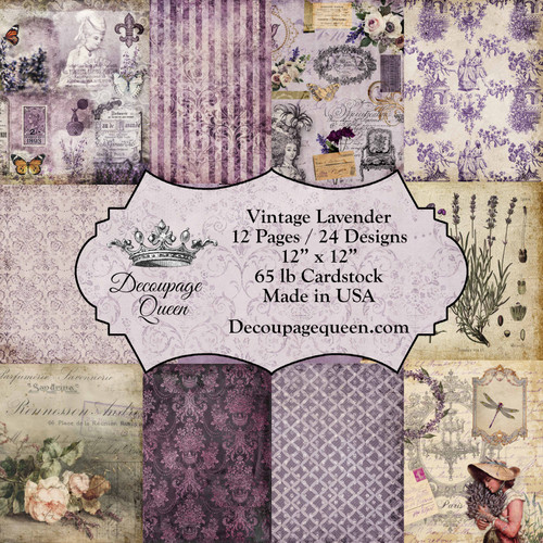 Vintage Lavender Scrapbook Set